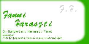 fanni haraszti business card